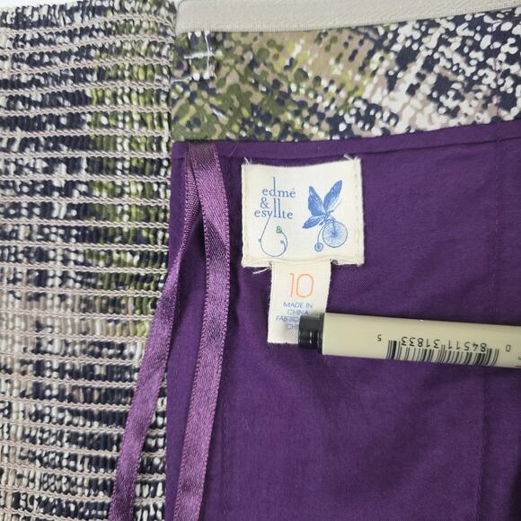 Edme & Esyllte Strapless Dress Womens 10 Green Anthropologie Side Zip Lined - Picture 13 of 14